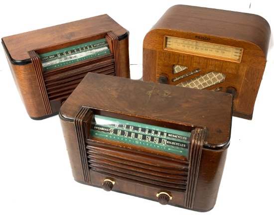 1940's General Electric & Philco Tabletop Radios