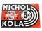 Nichol Kola Porcelain Advertising Sign