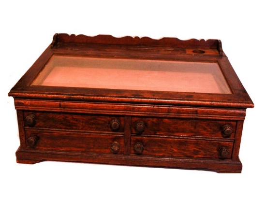 Antique Small Oak Teacher's Desk
