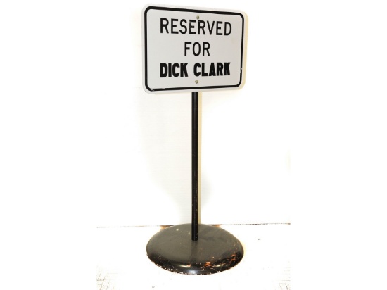 Parking Sign "Reserved For Dick Clark" Metal Sign