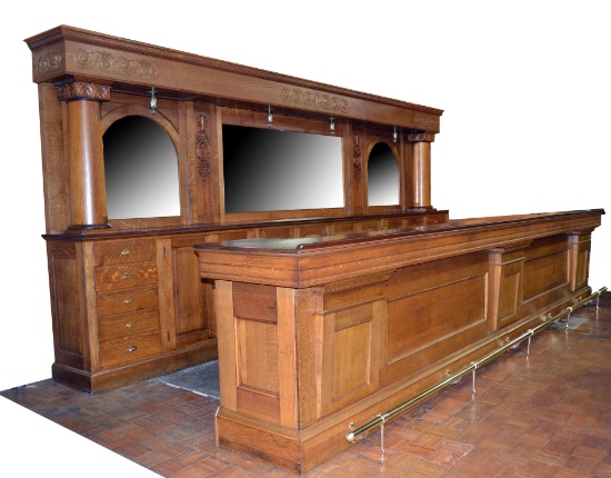 Genuine Cicero Al Capone Gangster Oak Bar 18'
