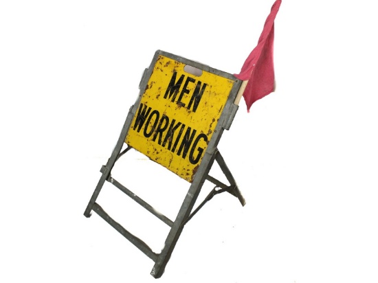 Classic 1950's Men Working Sign