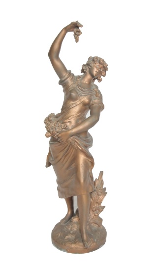 Spelter Statue of a Summer Maiden