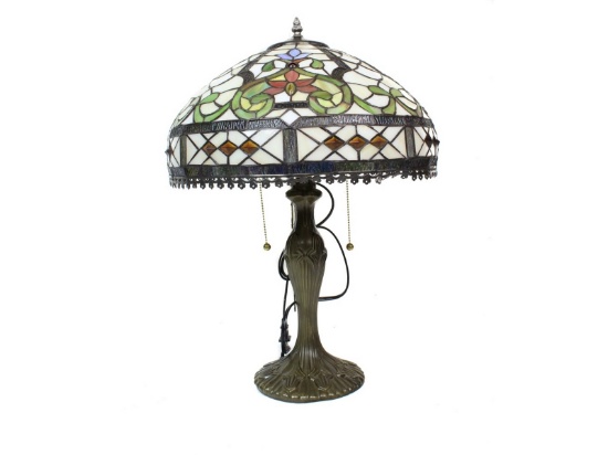 Contemporary Leaded Stained Glass Lamp