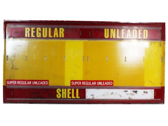 Large Shell Gasoline Plastic Price Board