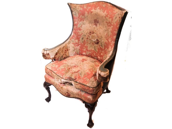 Vintage Wingback Chair from Movie Theater Lobby