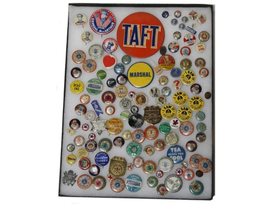 Large Lot of Political/ Labor/ Advertising Buttons