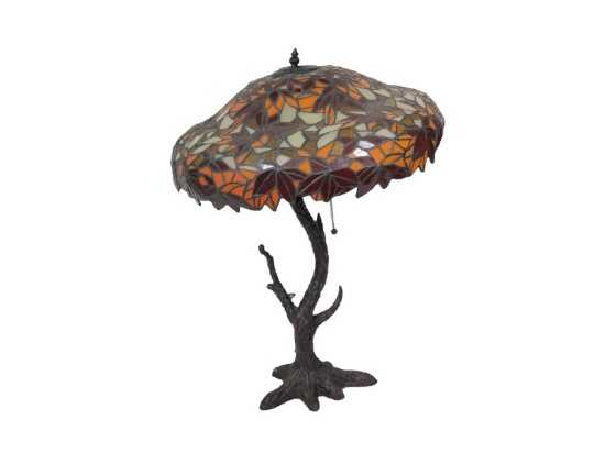 Contemporary Leaded Lamp Shade and Base