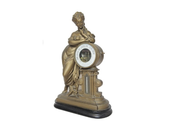 Figural Barometer Thermometer Ca 19th Century
