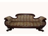 1860's Victorian Empire Style Sofa Couch