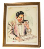 Autographed Watercolor of Nick the Greek