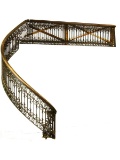 Staircase Railing Ornate Steel/Bronze/Wood