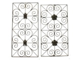 2 Piece Wrought Iron Decorative Grates