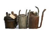 6 Vintage Oil Filler Cans Gas Station