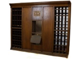 Antique US Post Office Window, Letter Cabinet