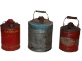 3 Vintage Gasoline / Kerosene Cans
