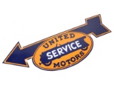 United Motors Service Sign Advertising Porcelain