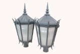 Pair Vintage Style Street Post Lamps