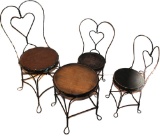Ice Cream Parlor Style Chairs (4)