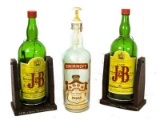 Lot of 3 Large Whiskey Bottles