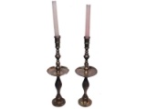 Tall Brass Candle Stick Holders