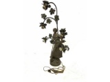 Bronze Patina Spelter Figural Lamp