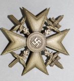 WWII Luftwaffe Spanish Bronze Cross Pin