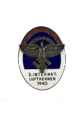 WWII German 1940 Enameled NSFK Badge