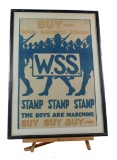 WWI Framed War Saving Stamp Poster