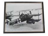 Framed Photograph of a FOKKER Airplane