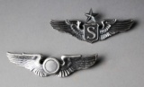 Pair WWII Sterling Silver US Aviation Wings