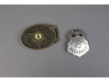 Pony Express Badge & Police Belt Buckle