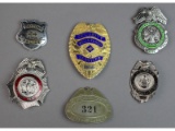 Lot of 6 Various Civil Servant Badges