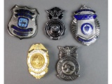 Lot of 5 Police/Emergency Badges