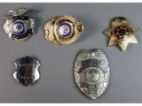 Lot of 5 Police Badges