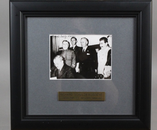 WWII Nazi SS Richard Schulze-Kossens Signed Photo