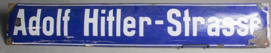 WWII Nazi "Adolf Hitler-Strasse" Sign