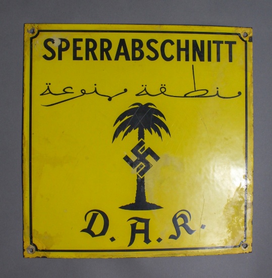 WWII Nazi Afrika Korps Sign