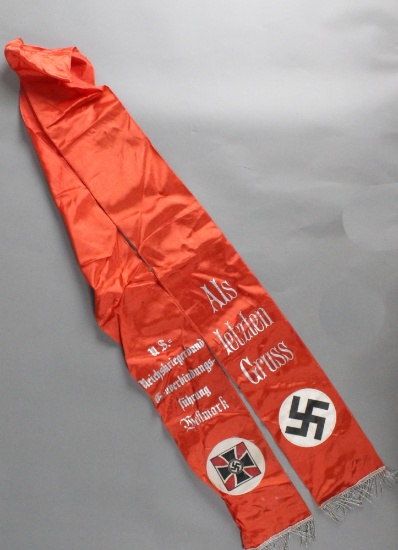 WWII Nazi Veteran's Association Funeral Sash
