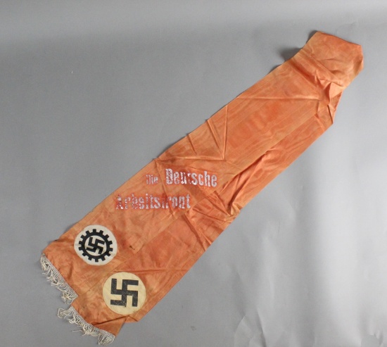 WWII Nazi German Labor Front Funeral Sash