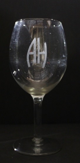 WWII Nazi Adolf Hitler Large Wine Glass