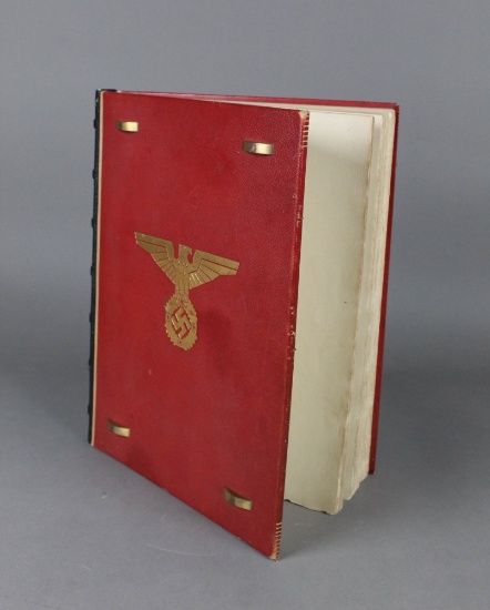 WWII Nazi Guestbook with Adolf Hitler's Signature