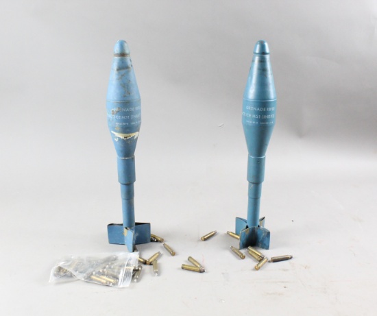 2 M31 Practice Grenades w/ M22 White Tip Blanks