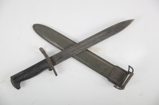 WWII US M1 Bayonet w/Scabbard