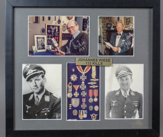 WWII Nazi Johannes Weise Autographed Photos