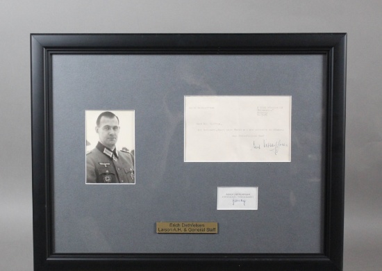 WWII Nazi Erich Dethfelsen Signed Notes