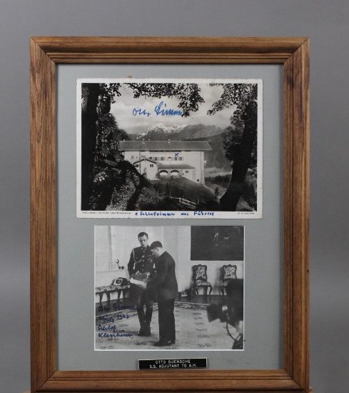 WWII Nazi SS Otto Gunsche Autographed Photos