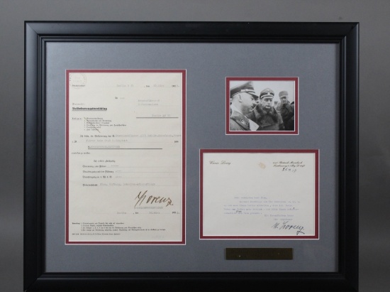 WWII Nazi Werner Lorenz Signed Documents