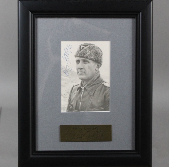 WWII Nazi SS Fritz Darges Autographed Photo