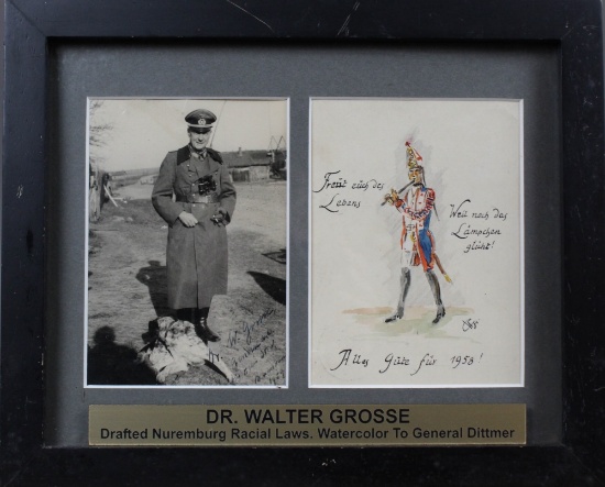 WWII Nazi Dr. Walter Gross Autographed Images